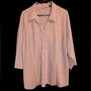 3/$20 Women's White Button Down Shirt